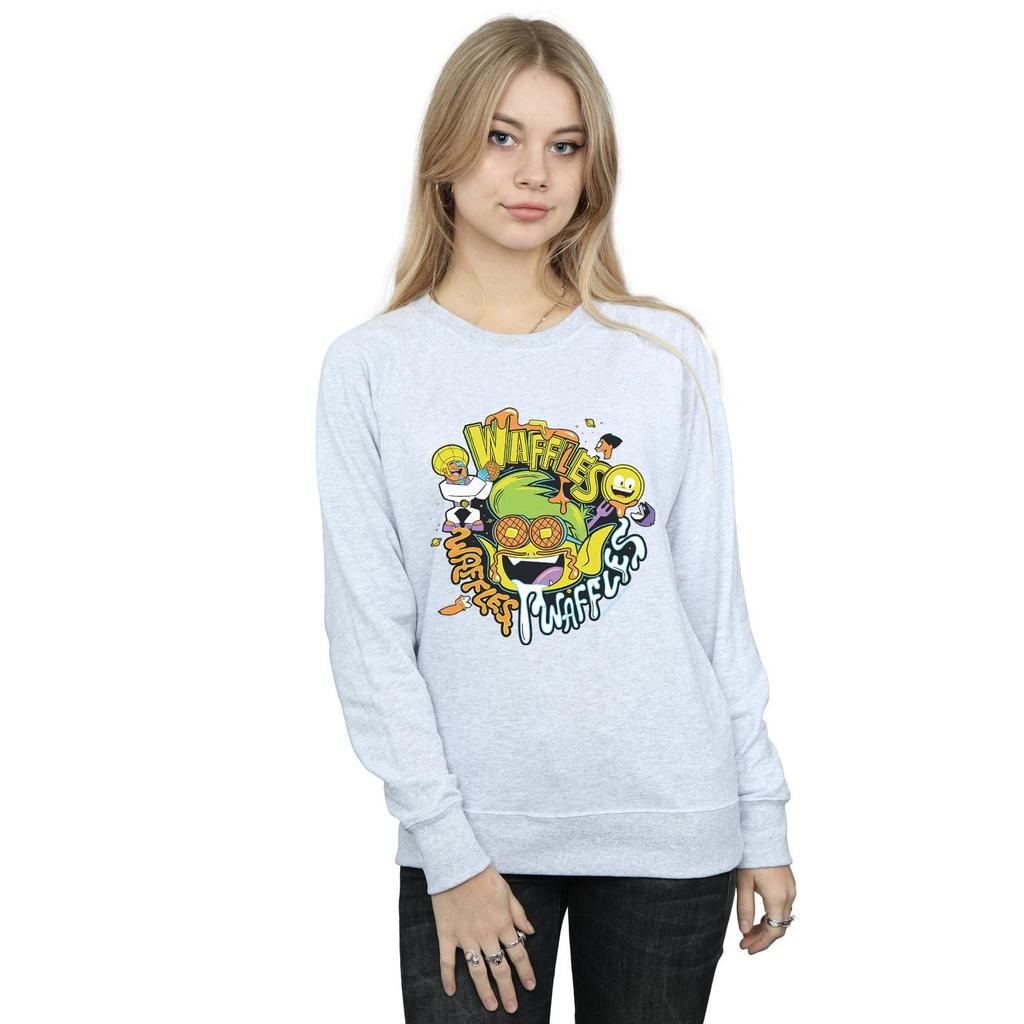 DC Comics Womens/Ladies Teen Titans Go Waffle Mania Sweatshirt