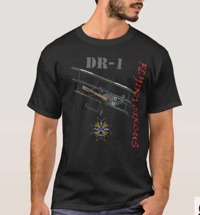 Cirque volant Fokker Dr1 Triplan Chasseur Médaille Blue Max T-shirt Été Coton Manches Courtes Col Rond T-shirt Homme Nouveau