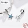 BAMOER Starfish Pendant Charm 925 Sterling Silver Sea Creature Ocean Charms for Bracelet
