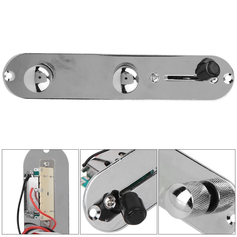 Electric Guitar Prewired Control Plate Silver Zinc Alloy Musical Instrument Accessories