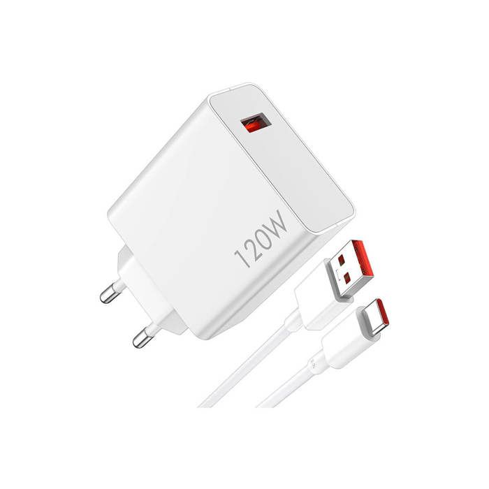 Chargeur mural - xiaomi - mdy-13-ee - 120w - usb type-a - 1 m - blanc
