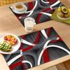 2/4/6pcs Elegant Vintage Placemats Suitable for 2/4/6 Settings - Heat-Resistant Table Protectors, Square Tableware Pads, & Machine Washable Placemats
