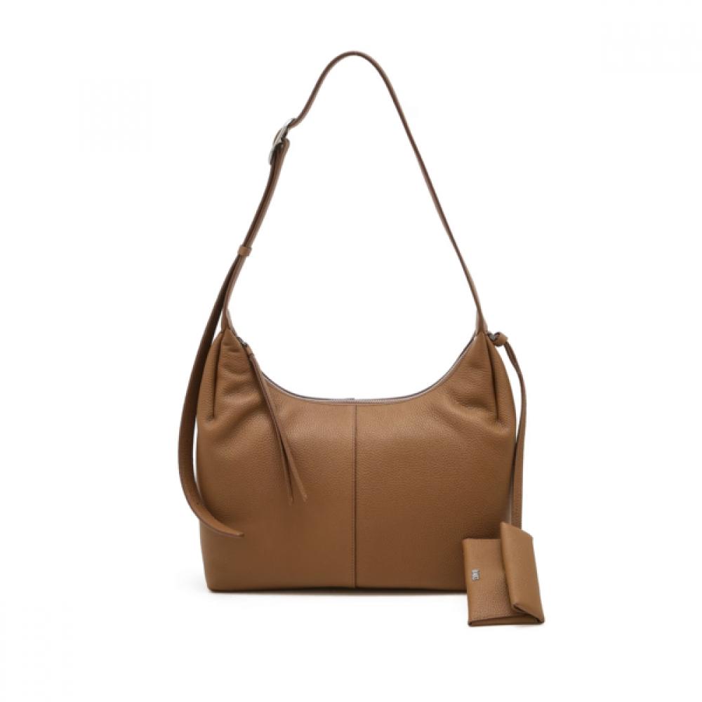 Daks Brown Leather Shoulder Bag Dcba6f111w2