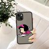 Mafalda Phone Case For IPhone 14 11 12 13 Mini Pro Max 8 7 Plus X XR XS MAX Translucent Matte Cover