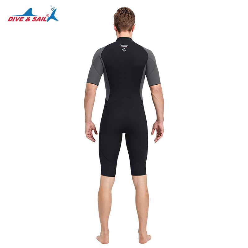 DIVE&SAIL 3MM Men's Short Sleeve Wetsuit for Diving, Snorkeling, Surfing & Swimming