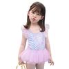 YouYou Girls' Mermaid One-Piece Swimsuit 4-Piece Set