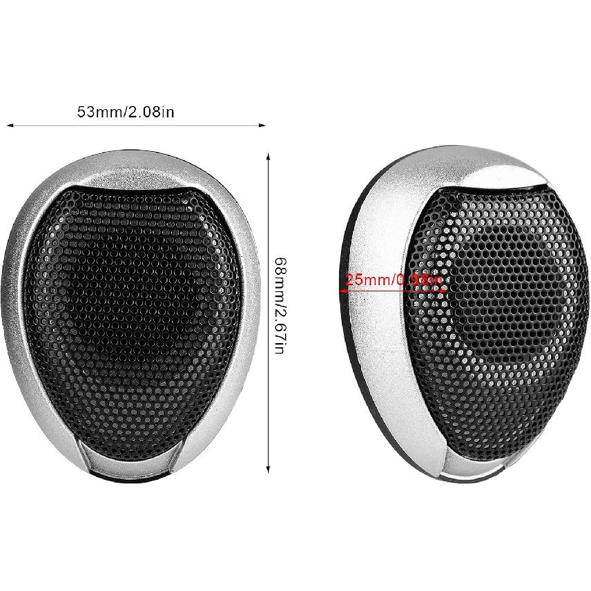 10W Car Speaker Round Stickable Loudspeaker Automobile Tweeter with Adhesive for Easy Installation Compatible with Most Vehicles