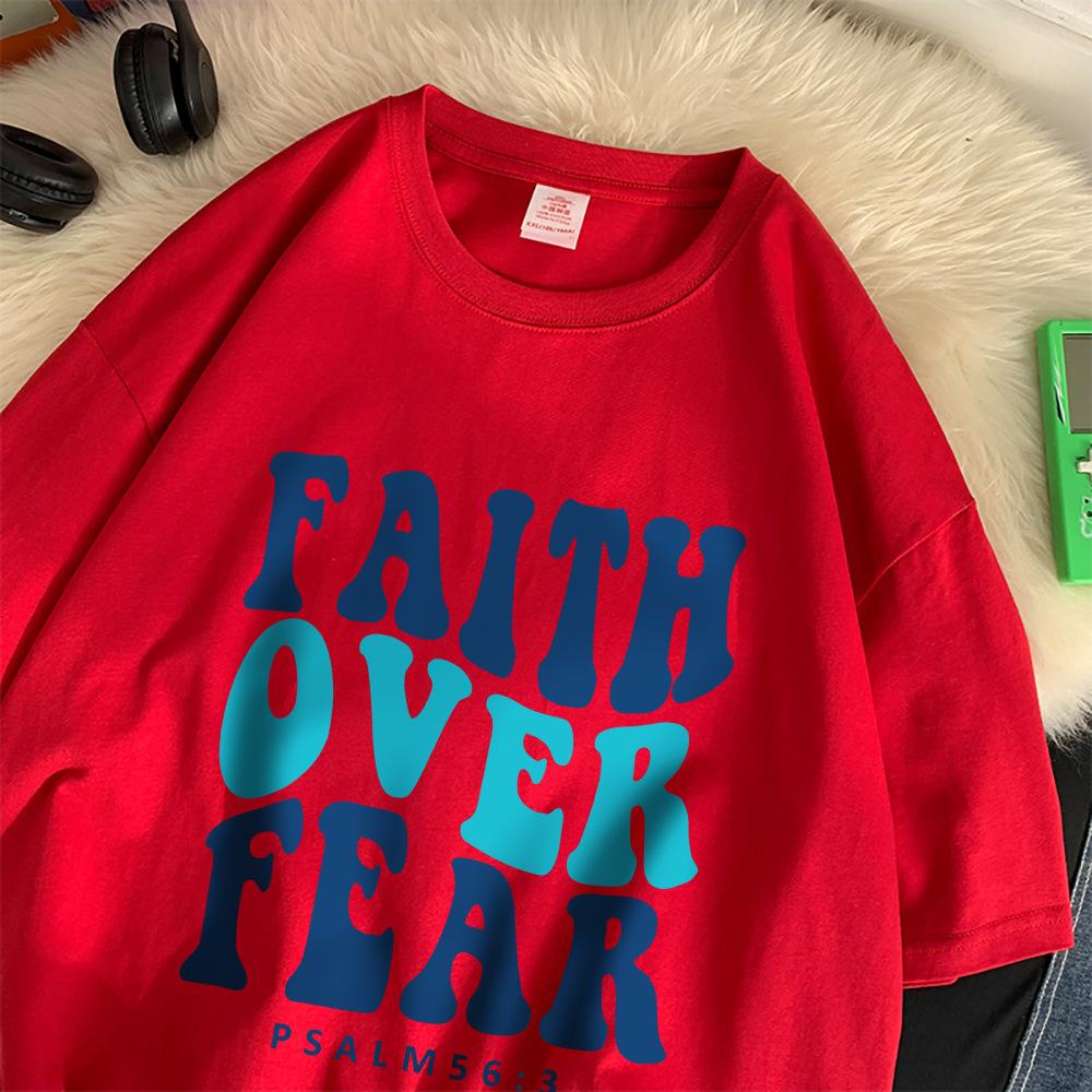 Мужская и женская футболка с принтом алфавита из хлопка — фото 6