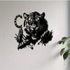 1pc Tiger Metal Wall Art, Animal Mural Sculpture, Rust Resistant for Living Room Garden Fence Decor, New Year Christmas Gift for Animal Lovers