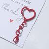 Zinc Alloy Heart & Perler Bead Ornament Keychain Accessory