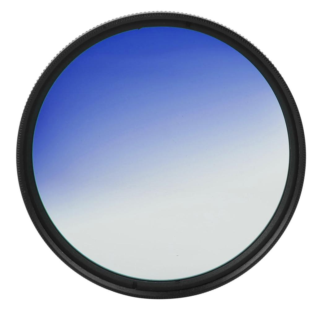 JuneStar 67mm SLR Lens Gradient Filter for Canon Nikon Sony Olympus Fuji Camera LensesGradient Blue