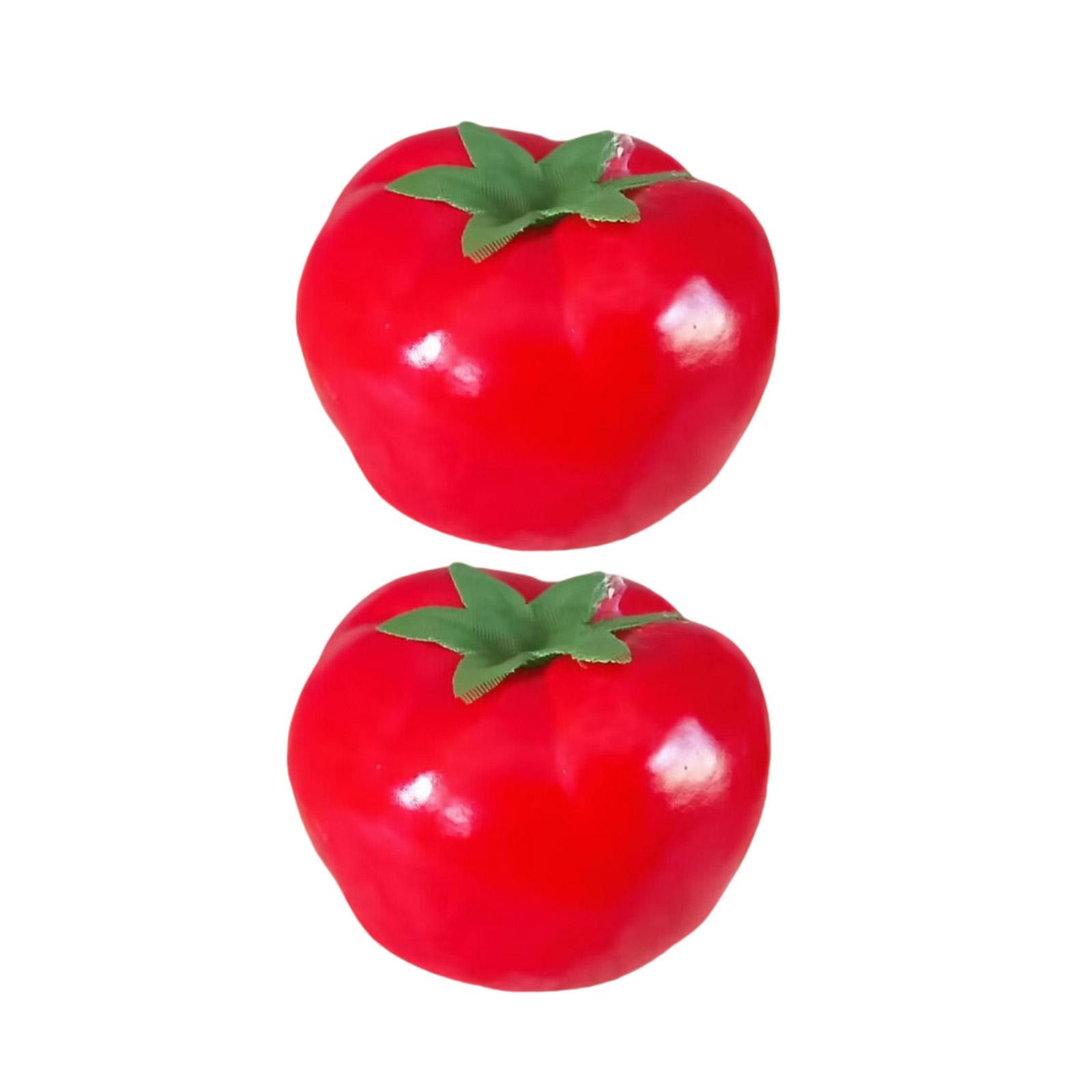 

2 шт. Имитация томатов, аксессуар, искусственные томаты, реалистичные искусственные овощи для украшения кухни, дома и вечеринки 1