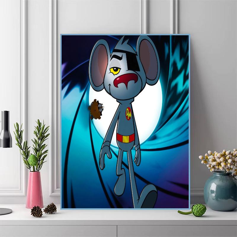 Danger Mouse 100% Round Full Drill 5D DIY Diamond Painting Embroidery Cross Stitch Rhinestone Décor