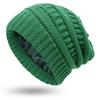 Winter Knitted Beanie Women's Thick Warm Beanie Skull Cap Women's Knitted Letter Hat Beanie Outdoor Riding Suit