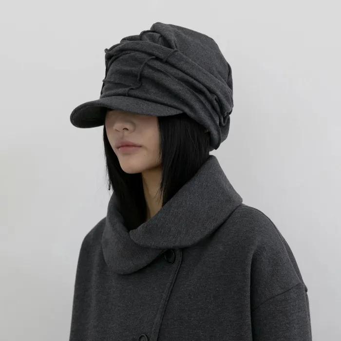 Soi Draped Cap (FL-743_Charcoal)
