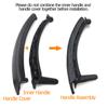 Interior Car Left Right Passenger Door Pull Handle with Leather Cover Trim Replacement For BMW X5 X6 E70 E71 E72 2007-2013