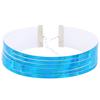 Chic Style Women Multirow 6 Layers Holographic Wide Choker Necklace Club Party