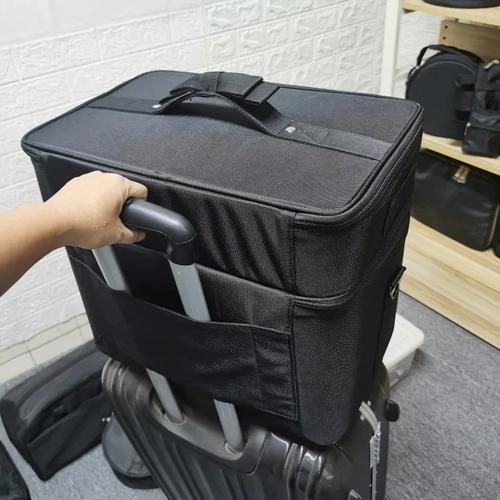Large Capacity Professional Makeup Organizer Bag with Heat Resistant Curling Iron Pouch for Cosmetics