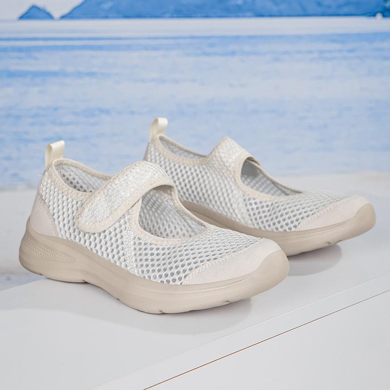 Dámské sandály nadměrné velikosti široké šířky s měkkou podrážkou, pohodlné máminy boty, prodyšná látka, jaro, protiskluzové, pro baculaté nohy, pro běžnou chůzi