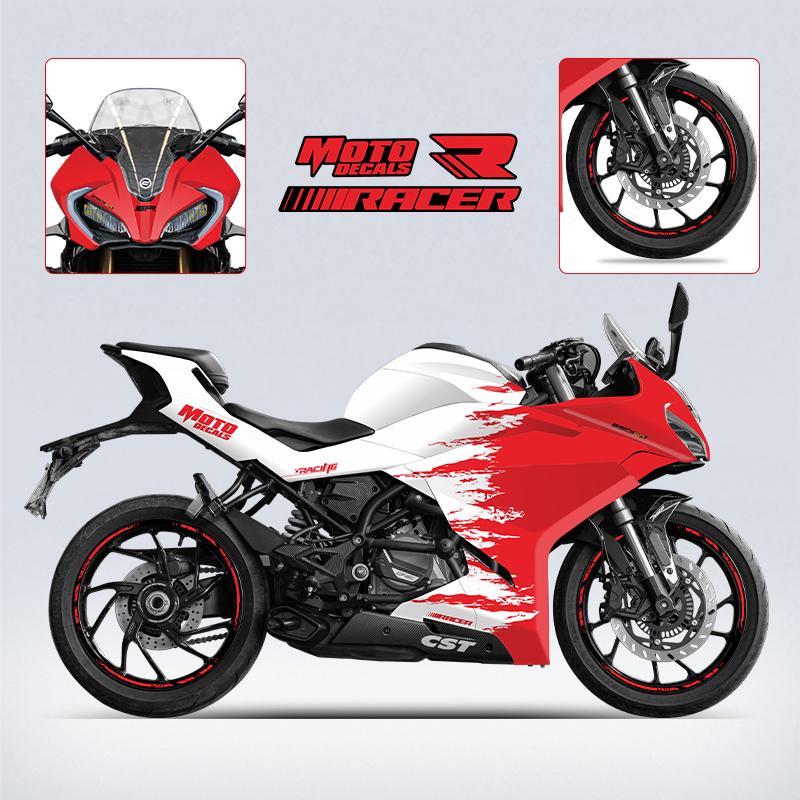 Pattern Printing Stickers Kits for Motorcycle Protection and Decoration, Used for CFMOTO 250SR 300SR 2022 2023, Various Styles