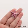 2pcs Marine Animals Pink/Hot Pink Enamel Charm Shell Jellyfish Starfish Conch Stainless Steel Pendant Charms For Jewelry Making