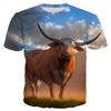 Summer Popular Cute And Fun Animal Cow Print Men's Casual Fashion T-shirt With Round Neck Plus Size Comfortable Short Sleeves