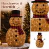 Knitted Snowman Christmas Decoration with Detachable and Body for Indoor Outdoor Holiday Festive Display