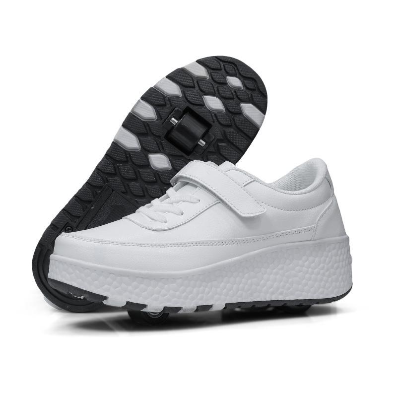 

Роликовые кроссовки на двух колесах для детей и взрослых - Перезаряжаемые и универсального размера 31 белый