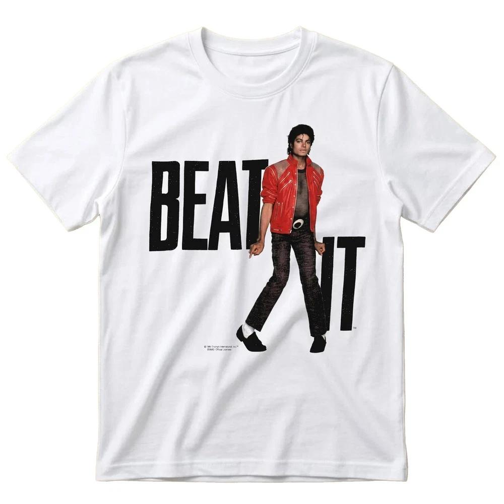 Майкл Джексон Beat It Красная Куртка Графическая Белая Футболка S