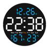 Led Clock Calendar Temperature Clock 25.5*25.5*3cm LED Wall Clock Memory Function Temperature Display Brightness Adjustment