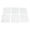 23PCS Set DIY Quilting Template 12cmx12cm Frosted PP Clothing Quilting Cutting Template