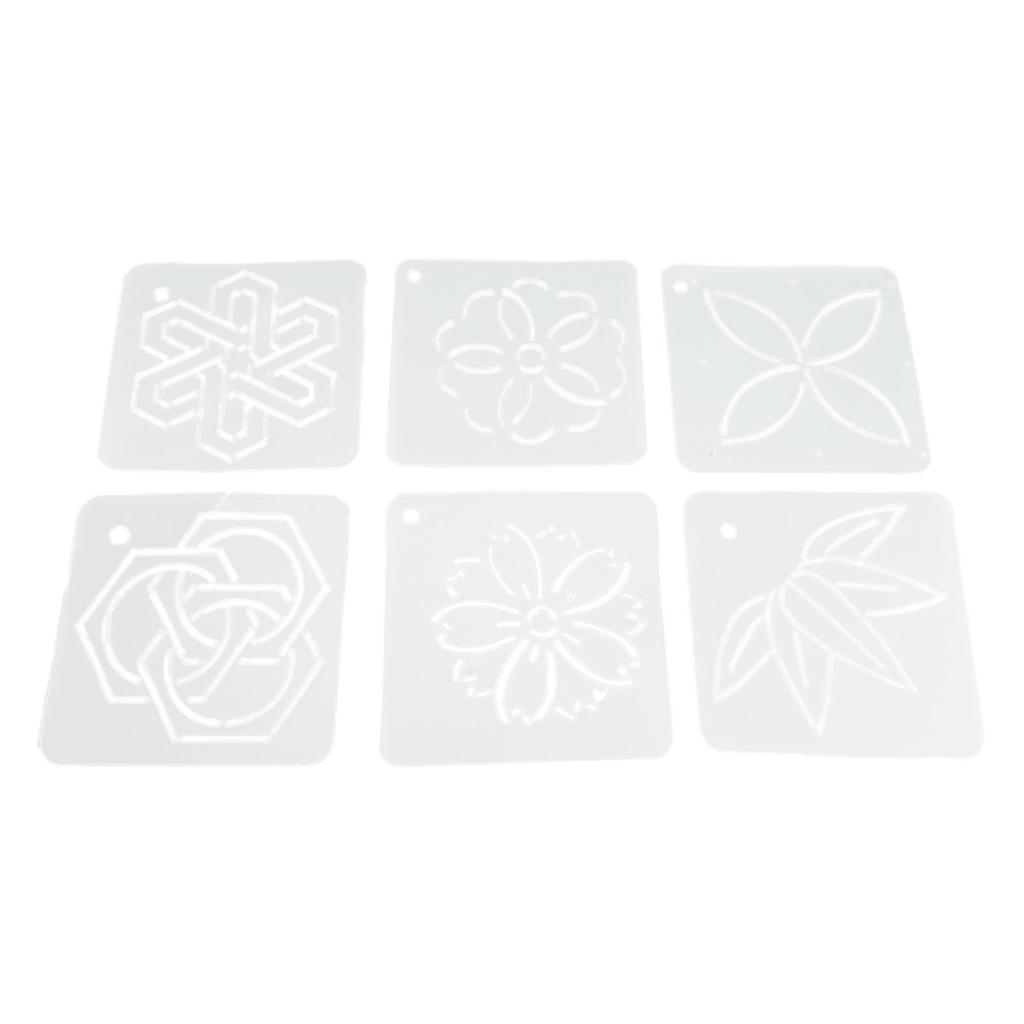 23PCS Set DIY Quilting Template 12cmx12cm Frosted PP Clothing Quilting Cutting Template