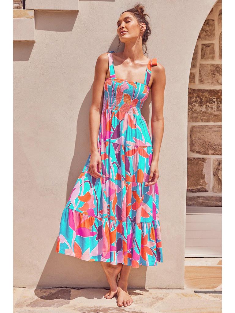 French High-End 2026 Spring/Summer Women's Sexy Printed Spaghetti Strap Dress