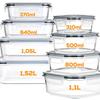 Glass Food Containers With Lid And Seal 8 Pcs.