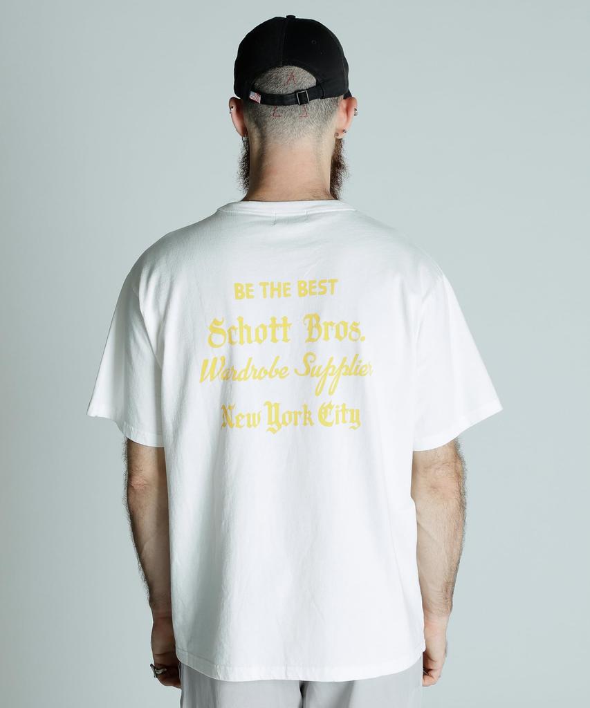 Schott SNOWWASH T-SHIRT ADVERTISEMENT Men's Size M 030 White 782-5134025