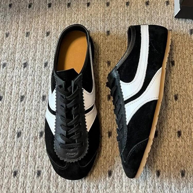 

Версия из коровьей кожи~ натуральная кожа матовая кожа ретро красный немецкие тренировочные туфли женские 2025 новые повседневные спортивные туфли Форреста Гампа кеды 40