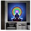 Buddha Statue Meditation 7 Chakra Mandala Psychedelic Yoga Boho Wall Art Paintings Décor Canvas Posters Prints Indian