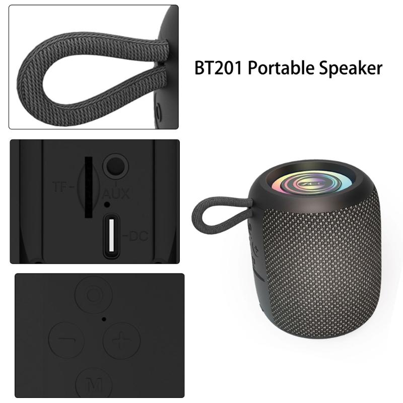Portable Wireless Bluetooth-compatible Speaker with Premium Output IPX5 Waterproof Memory Card Line Input Long Battery Life for Home and Outdoor tasks