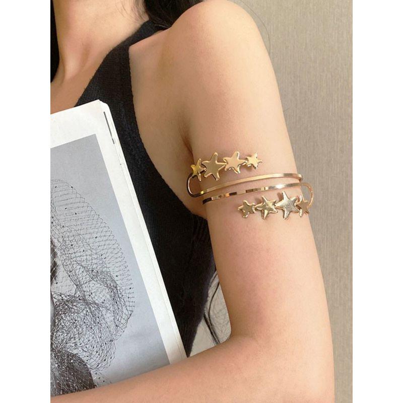 Fashion Exaggerated Metal Leaves Female Butterfly Lines Flowers
