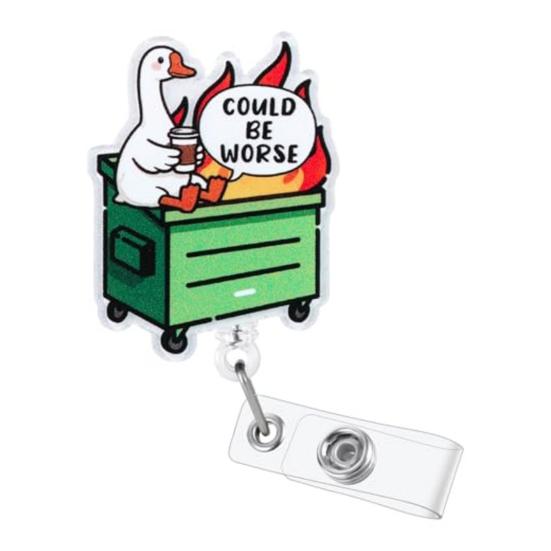 ID Badge Holder with Clip Retractable Card Holder for Name Tags Keys Masks Portable Easy Pull Badge Holder for Work School Events