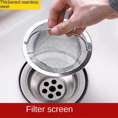 Küchenspülenfilter aus verdicktem Edelstahl, universelles altmodisches Sieb, Pool-Waschbeckenrückstände, fantastisches Filterwerkzeug