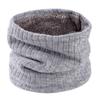 Unisex Double-Layer Fleece Neck Gaiter: Extra Thick, Warm, Solid Color Knitted Scarf for Autumn/Winter