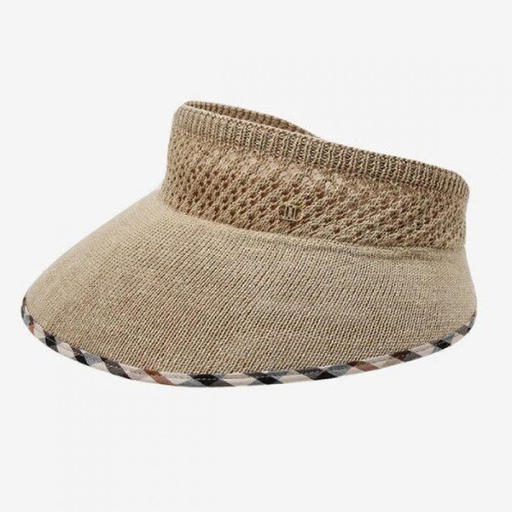 Daks Packable Beige Check Line Sun Cap Dbhe5e108i2 Single option