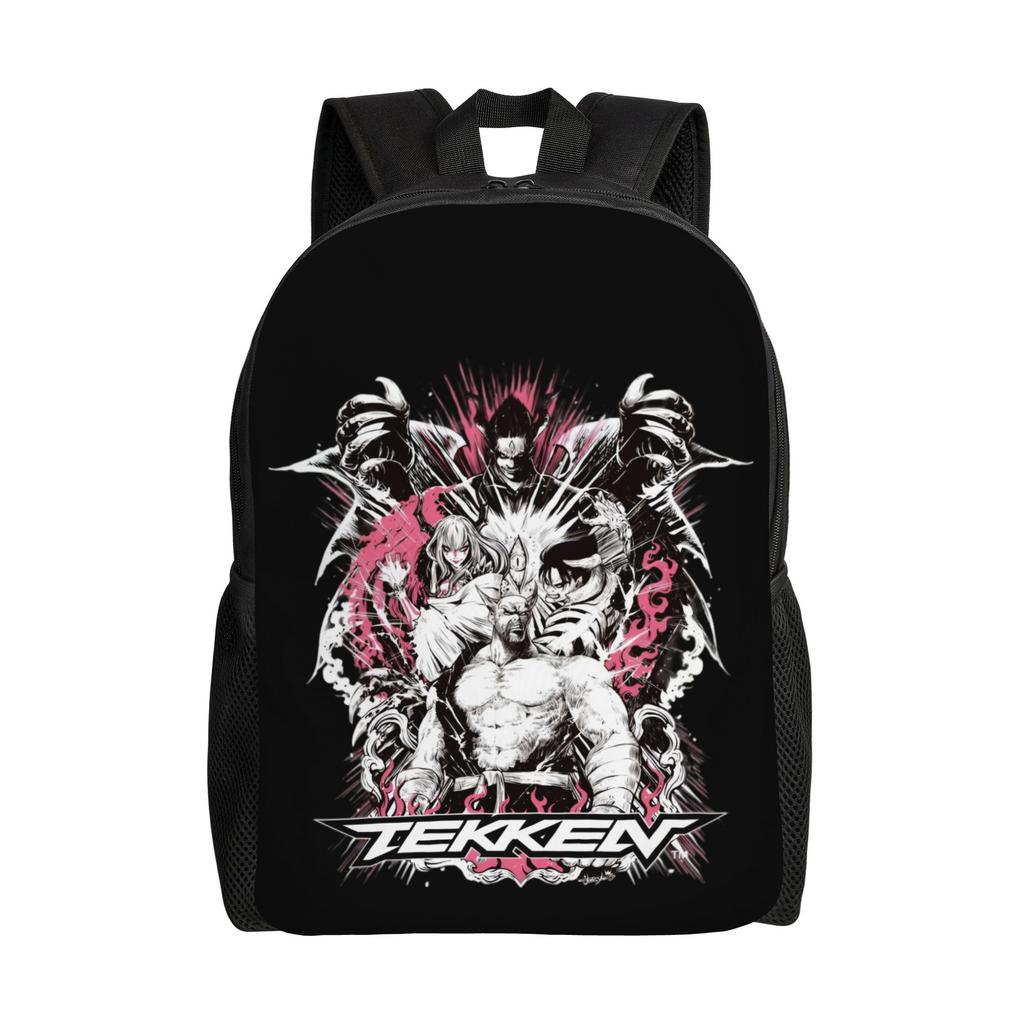 T-Tekkenes Travel Backpack Women Men School Laptop Bookbag Fighting Game College Student Daypack Bags