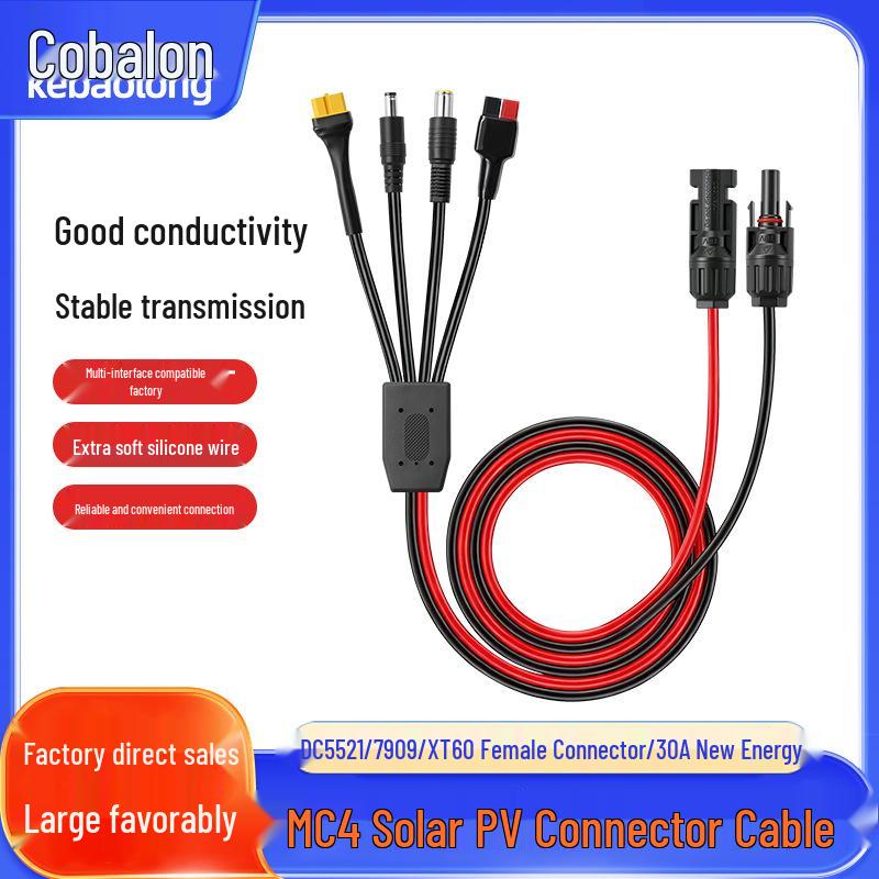 30A Solar MC4 to DC 5521/7909/TX60 Female Photovoltaic Connector Cable