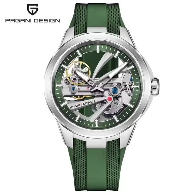 New PAGANI DESIGN YS030 Alien Hollow Tourbillon Luxury Men Mechanical Watch Luminous Stainless Steel Transparent Movement Clock