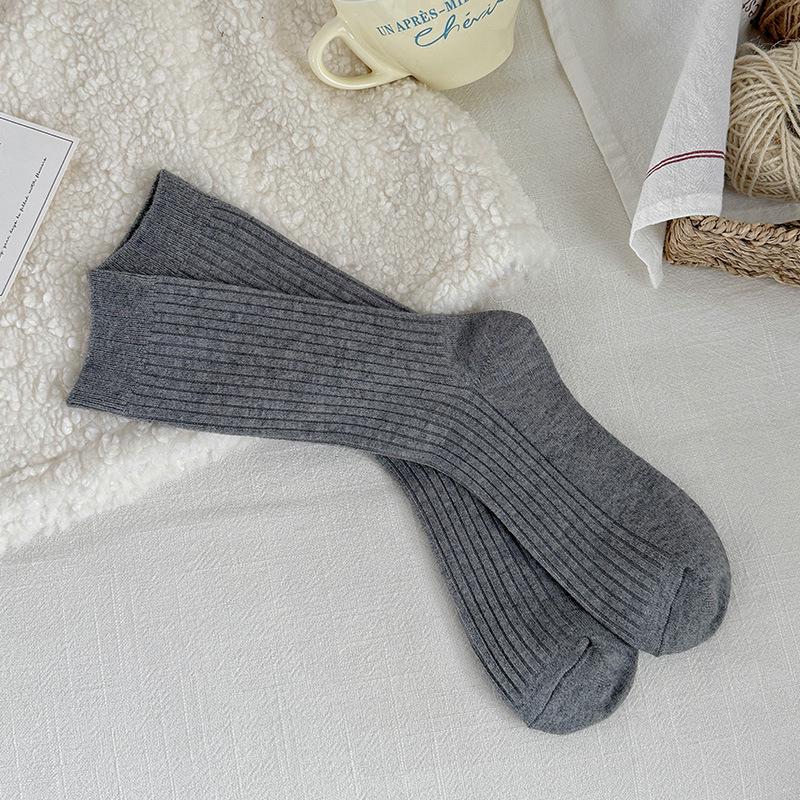 

Oat Milk Women s Mid-Calf Fleece-Lined Cashmere Socks - Cozy Autumn/Winter Slouch Style One Size сірий колір