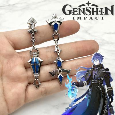 Jeu Genshin Impact Kyryll Chudomirovich Flins Cosplay Boucle d'oreille Pendentif Boucle d'oreille Boucles d'oreilles Bijou Accessoire Ornement Accessoire de Cosplay