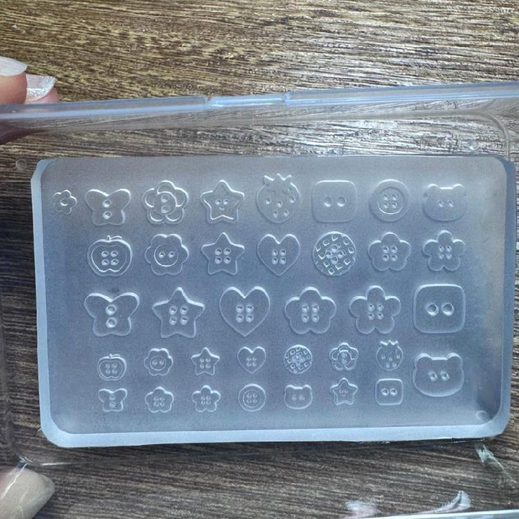 Silicone Nail Embellishment Molds Button Shape Small Accessories Crafting Molds Suitable for Beauty Enthusiasts Present