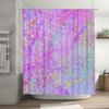 Pink Gold White Shower Curtain Bathroom Decor Waterproof Rain Drop Shampoo Bath Shower Room Decoration with Multiple Colors